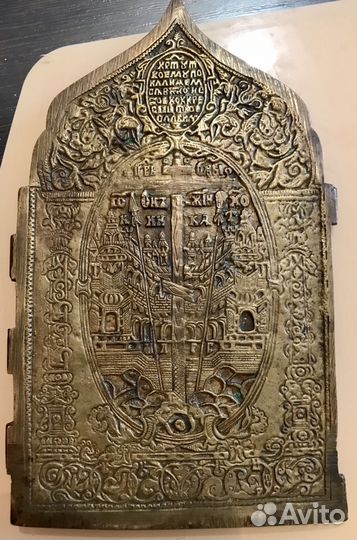 Складень, центральная часть, с эмалью