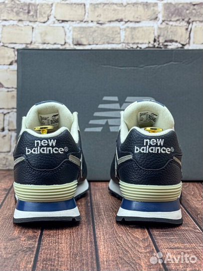 Кроссовки new balance 574 кожаные премиум