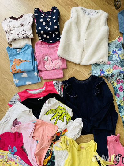 Пакет вещей 116 на девочку Zara, H&M, C&A и тп