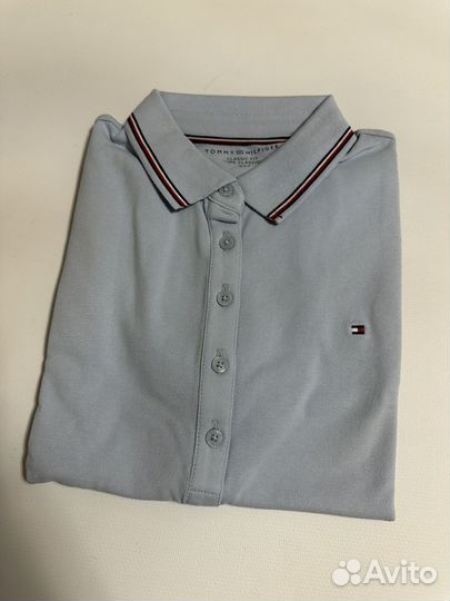 Новое поло женское голубое Tommy Hilfiger S