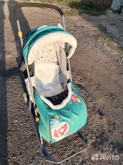 Детские сани коляска ника