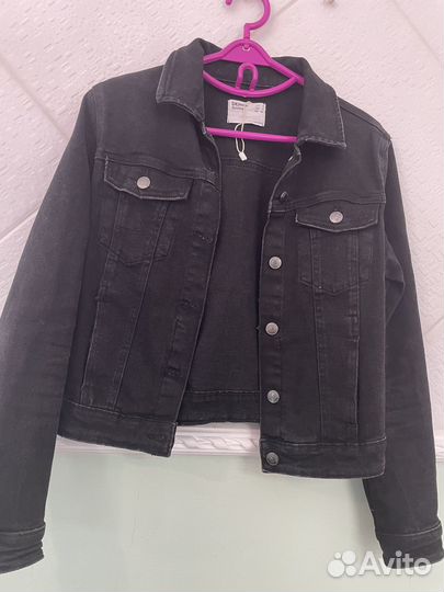Джинсовая куртка bershka женская размер S