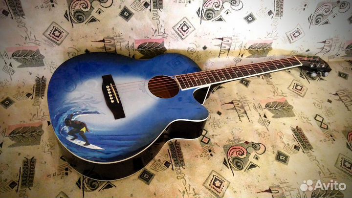 Гитара акустическая (новая) + аксессуары