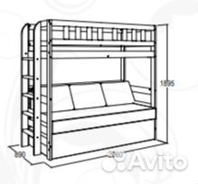 Двухъярусная кровать из массива / №4