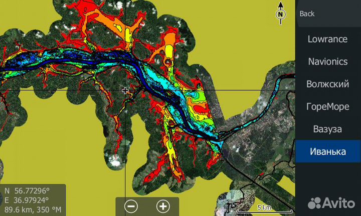 Карты глубин для эхолотов Lowrance Garmin