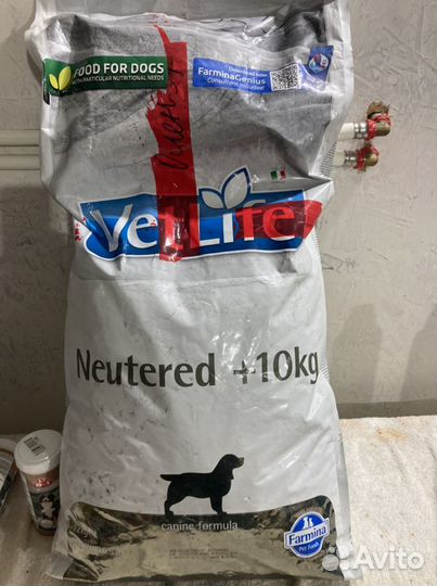 Farmina Vet Life Dog Neutered +10 kg - 12 кг