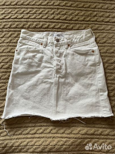 Юбка белая джинсовая 42 размер