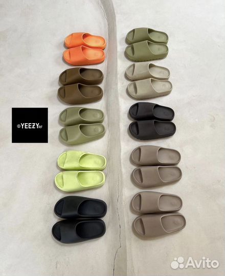 Сланцы Мужские и Женские Adidas Yeezy Slide Flax