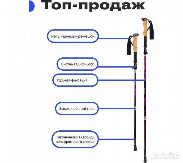 Палки для скандинавской ходьбы RoadLike Compact Кр