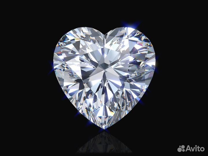 Муассанит Сердце (Heart) искусственный бриллиант