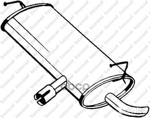 Глушитель задний 145-203 Bosal