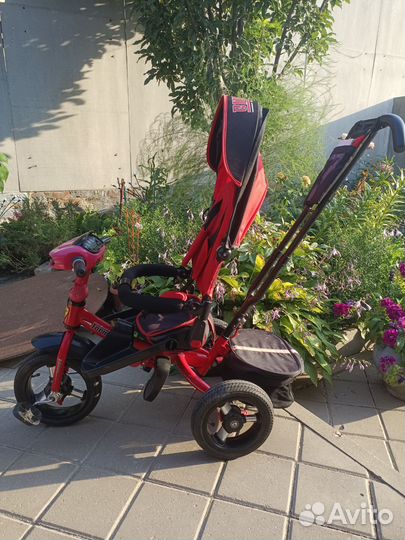 Детский велосипед с родительской ручкой бу