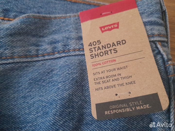 Мужские джинсовые шорты Levis 405 W34 Оригинал