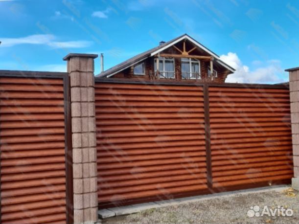 Забор жалюзи металлический