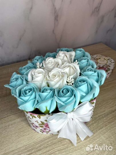 Букет из мыльных роз