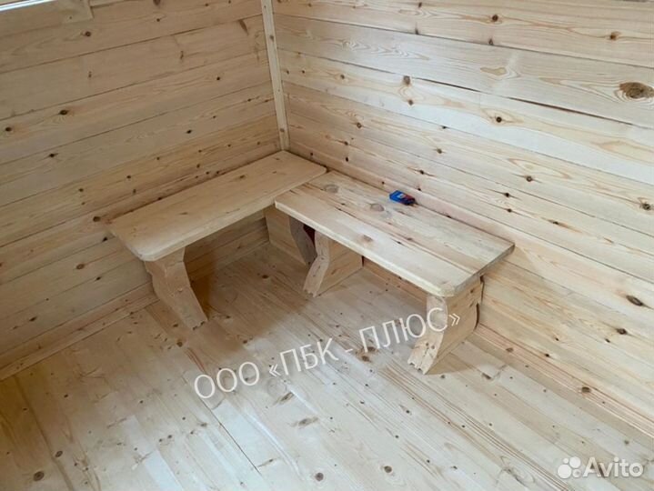 Мобильная баня 5 х 2.25м Бамбук натуральный