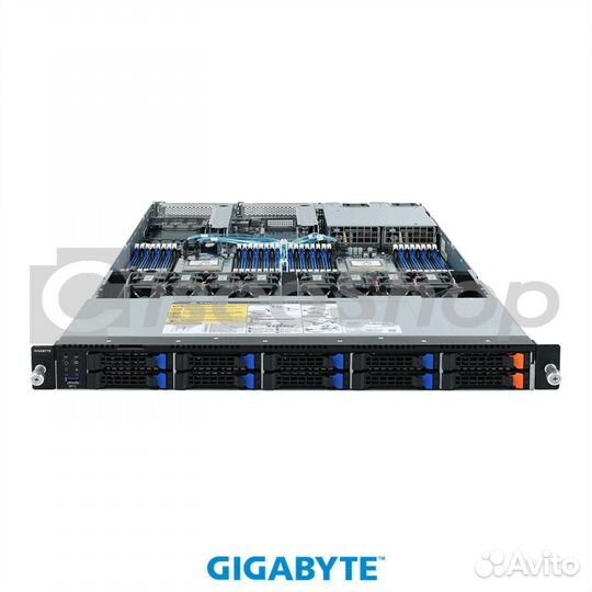 Платформа Gigabyte 1U R182-Z91, До двух процессоро