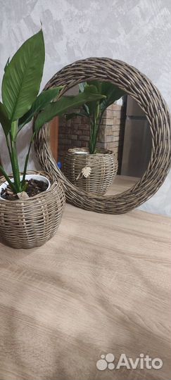 Кашпо из ротанга