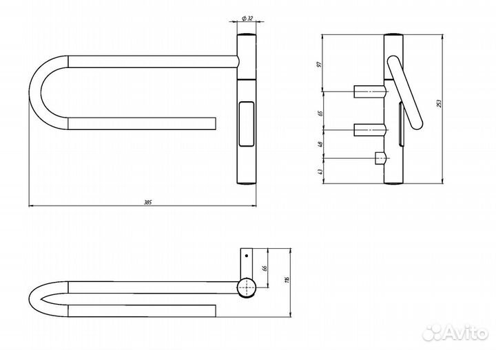 Полотенцесушитель электрический Vincea VTD-1P1BE