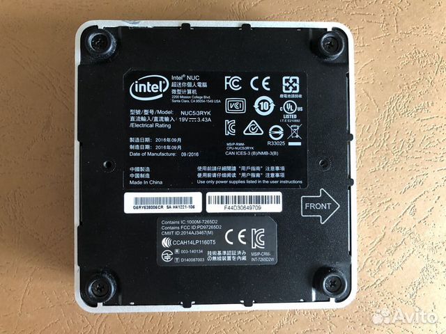 Intel Core i3-5010U 2.10GHz 4 гб Ram NUC5i3RYB