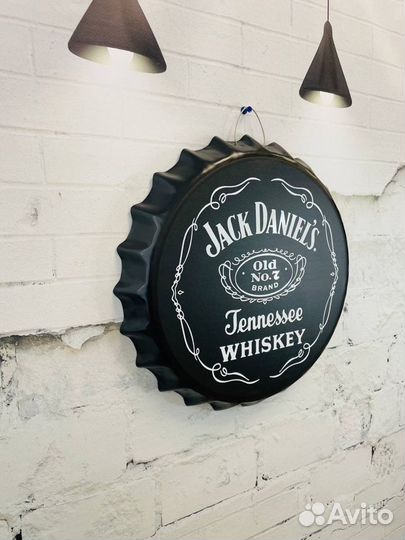 Декор на стену пивная пробка Jack Daniels