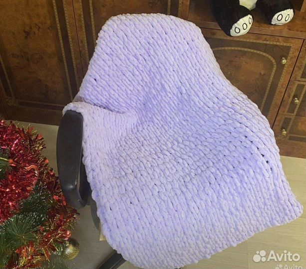 Плед из ализе пуффи