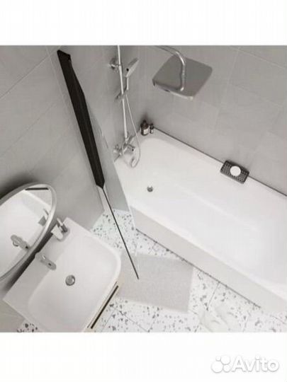 Стеклянная шторка для ванной