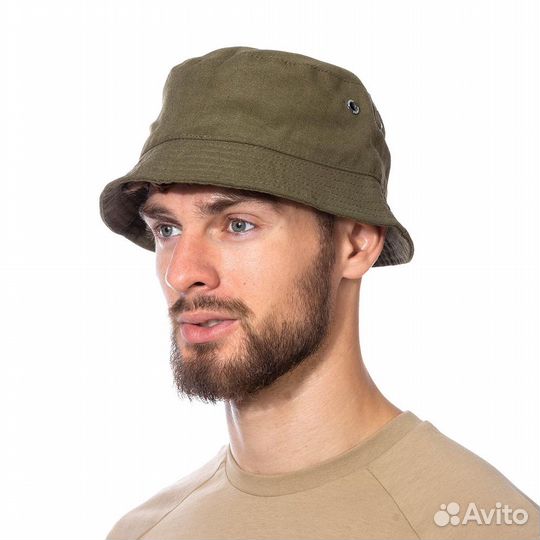 58253Панама с утяжкой, грета, олива