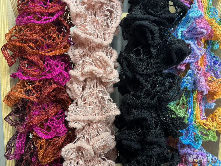 Шарф жабо новый вязаный ручная работа