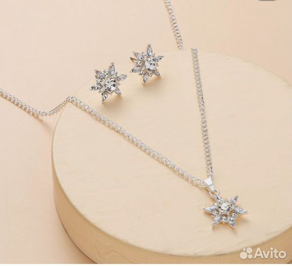 Комплект женских украшений Цепочка и серëжки