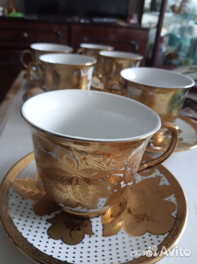 Чашка с блюдцем 6 штук