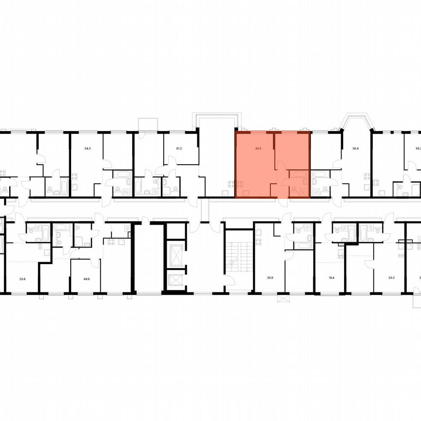 1-к. квартира, 40,5 м², 4/17 эт.