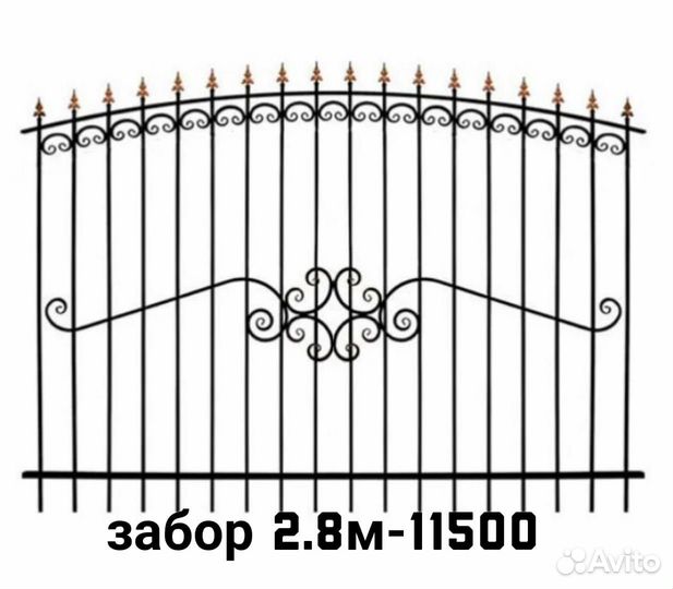 Забор кованный