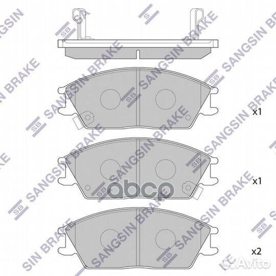 Колодки тормозные дисковые, передние SP1047 San