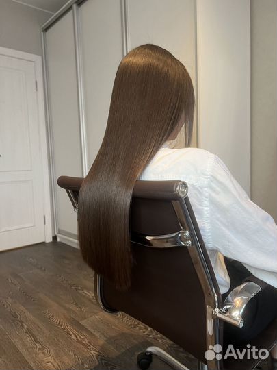 Кератиновое выпрямление волос