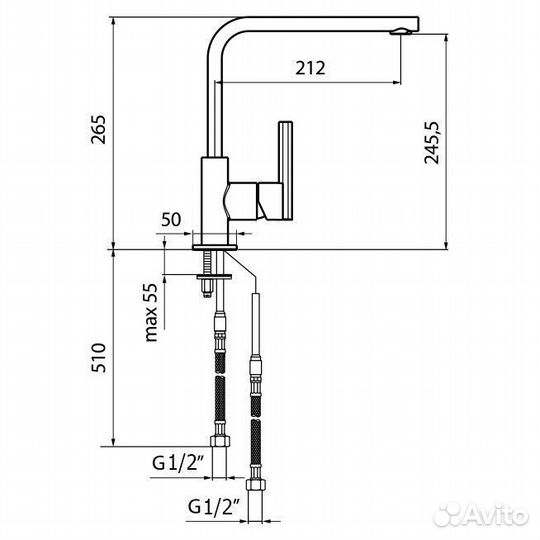 Смеситель для кухни Webert Kitchen Keo KE920302015