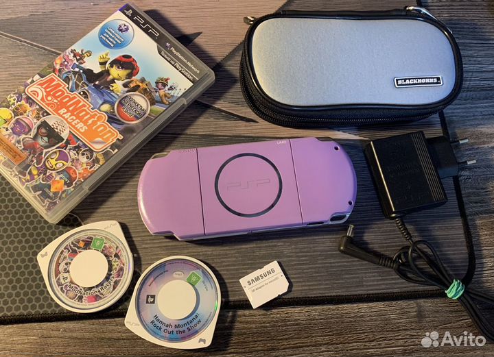Sony PSP 3004 Lilac Purple 64gb 7500 игр (набором)