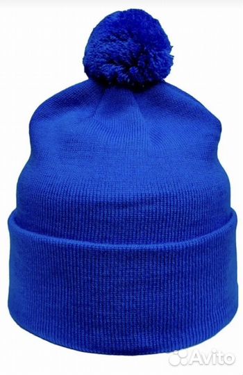 Мужская шапка унисекс шапка бини с пампоном