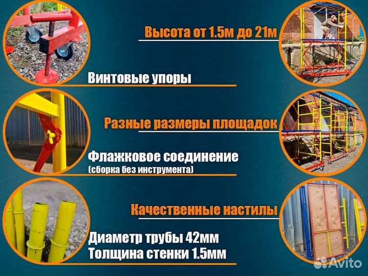 Вышка тура высота 7 м. аренда и продажа бу