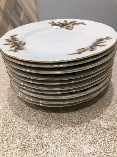 Тарелки десертные фарфор