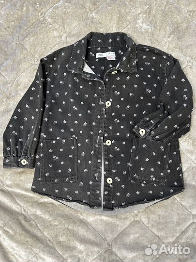 Джинсовая куртка рубашка zara 110-116