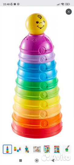 Пирамидка Fisher price и развивающие игрушки