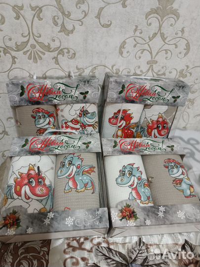 Новогодние кухонные полотенца