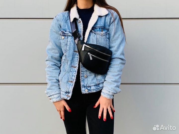 Куртка, джинсовка с мехом