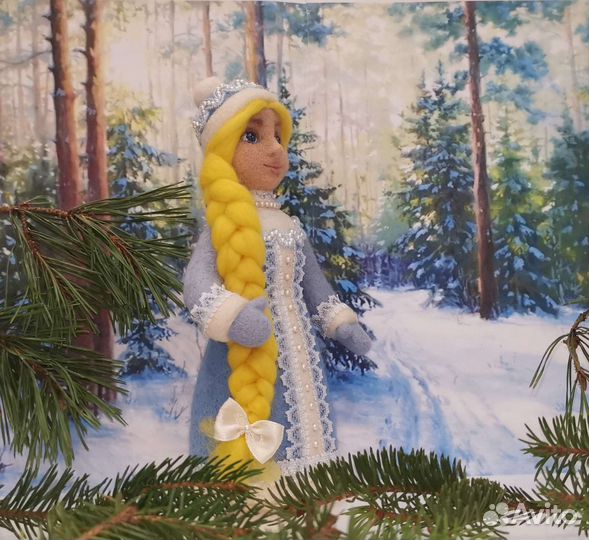 Дед Мороз и Снегурочка (интерьерная игрушка)