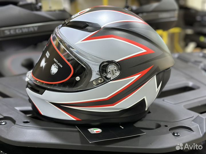 Шлем AGV K6 Flash matt Black/Grey/Red