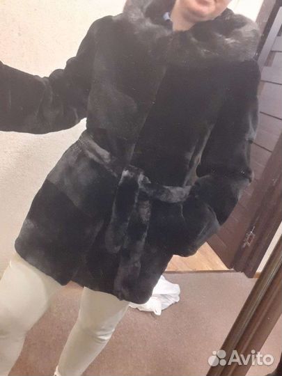 Шуба из меха кролика