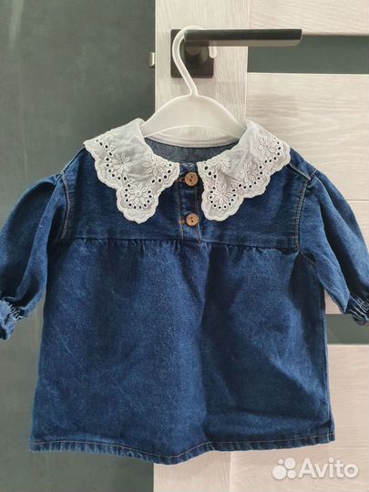 Платье джинсовое для девочки 86 размер