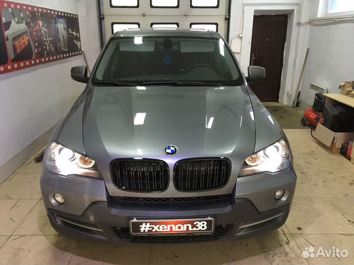BMW X5 чистка фар, замена линз