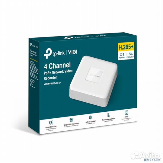TP-Link vigi NVR1104H-4P vigi 4-канальный сетевой